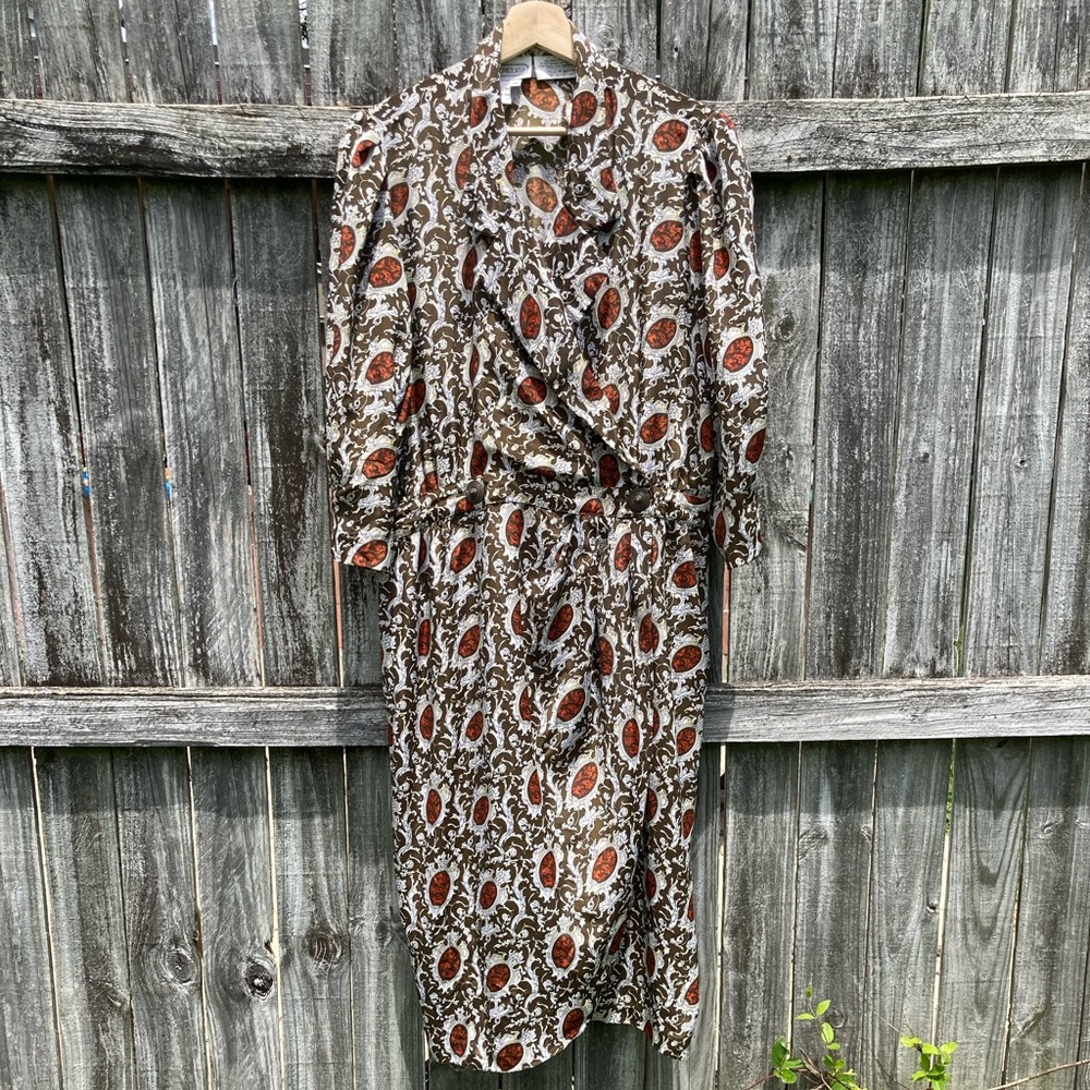 Vintage 70s Print Dress
